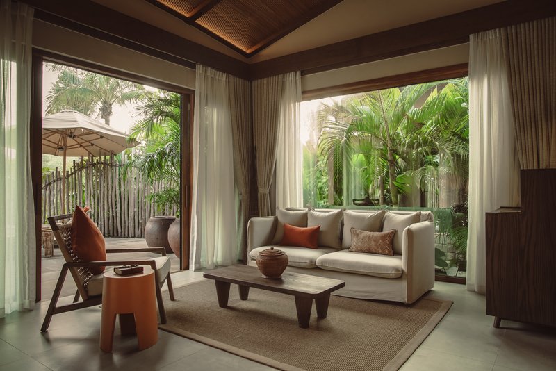 Nipa Pool Villa Living Room Namia River Retreat SLH