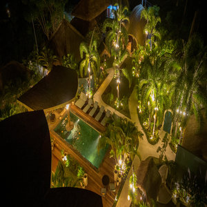 Public Pool By Night
