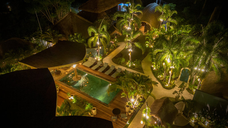 Public Pool By Night