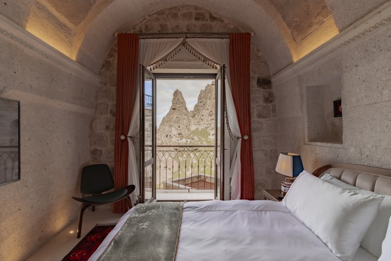 Stone Arched Luxury Suite Balcony - Bedroom
