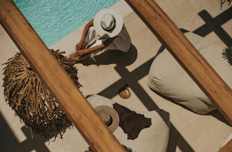 Poolside moment at Manili Boutique Suites