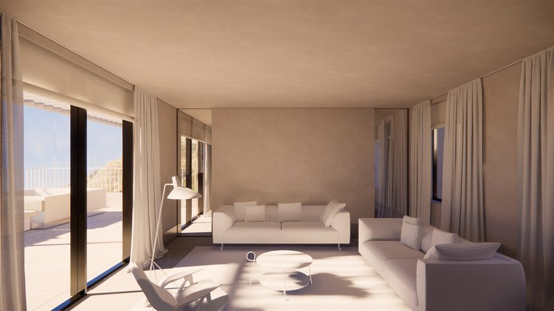 La Roqqa Bedroom Panoramic Sea View Suite Living Room