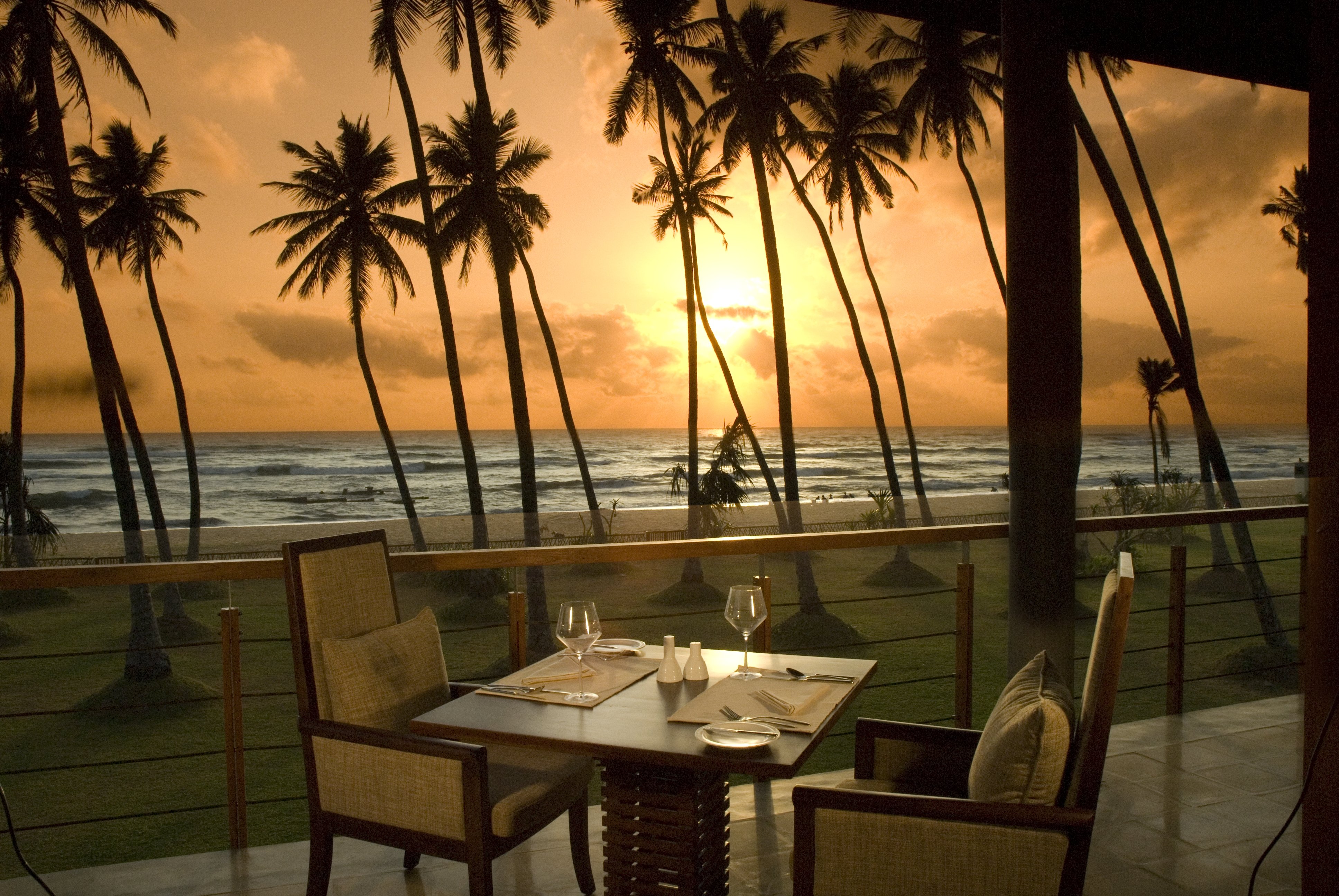 Romantic dining at the Pavilion