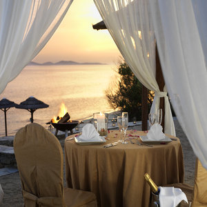 Private dinner on the beach for two