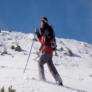 Trekking with Snow Racquets