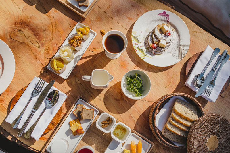 Fruit Platter and Pancakes