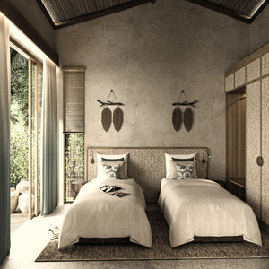 Nipa Family Villa - Twin Bedroom