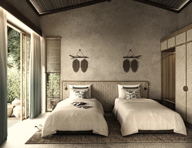 Nipa Family Villa - Twin Bedroom