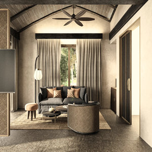 Honeymoon Pool Villa - Living Area
