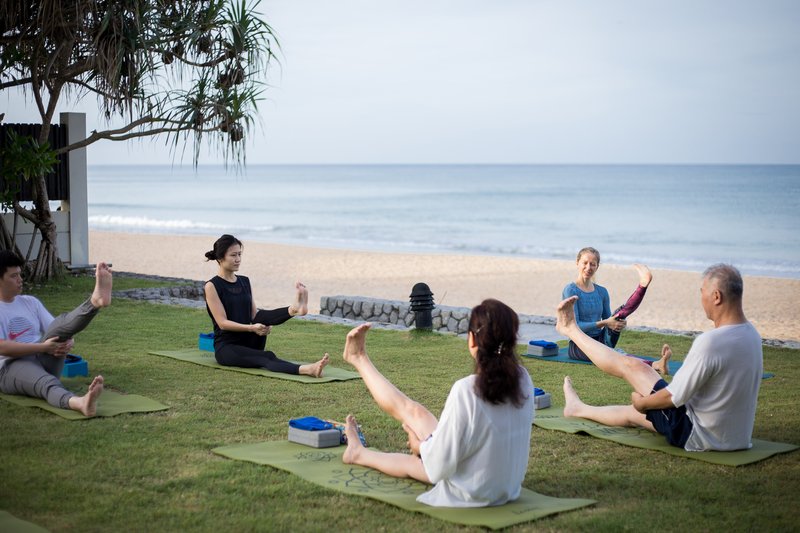 Aleenta Huahin Retreat Yoga Morning Beachfront