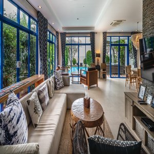 4BR Beachfront Pool Villa Living Room