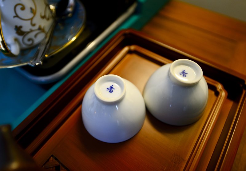 Traditional Chinese Teacups In The Rooms