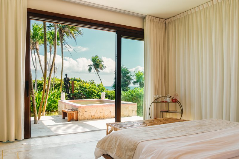 Sea Front with Plunge Pool - Bedroom