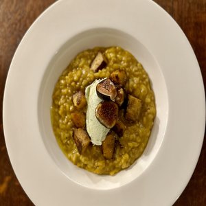 Farro Risotto with Sweet Potato and Figs