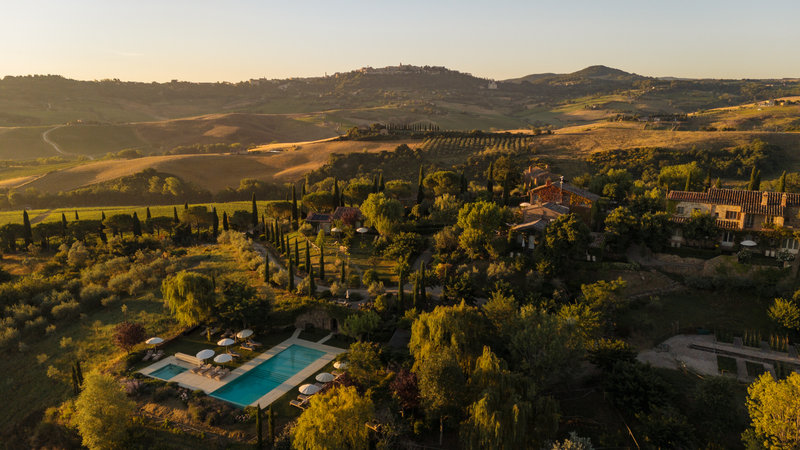 Aerial pool view