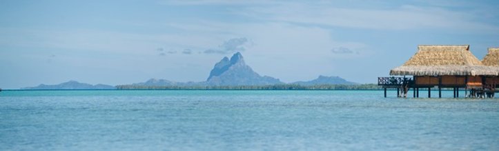 View of Bora Bora from Vahine Island