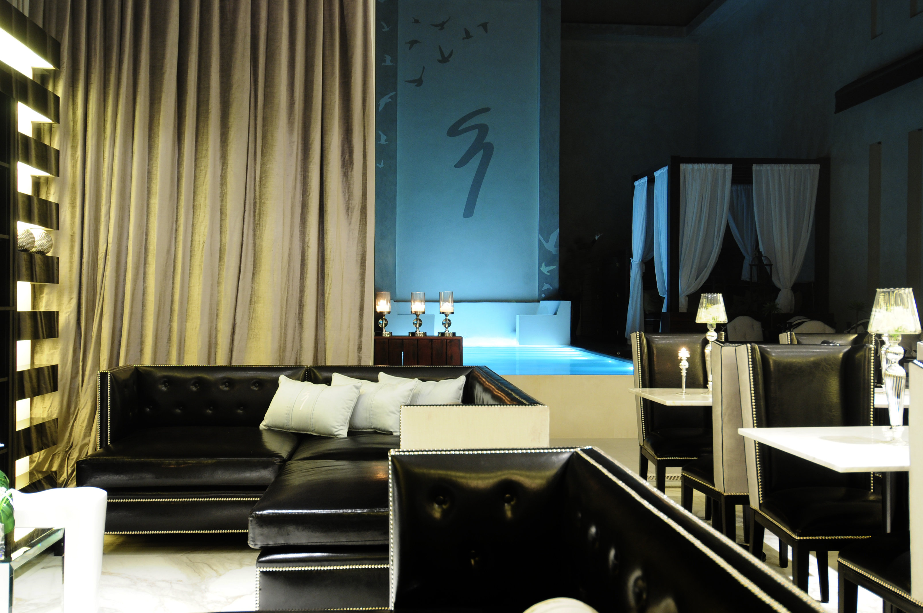 Glamorous marble lobby lounge