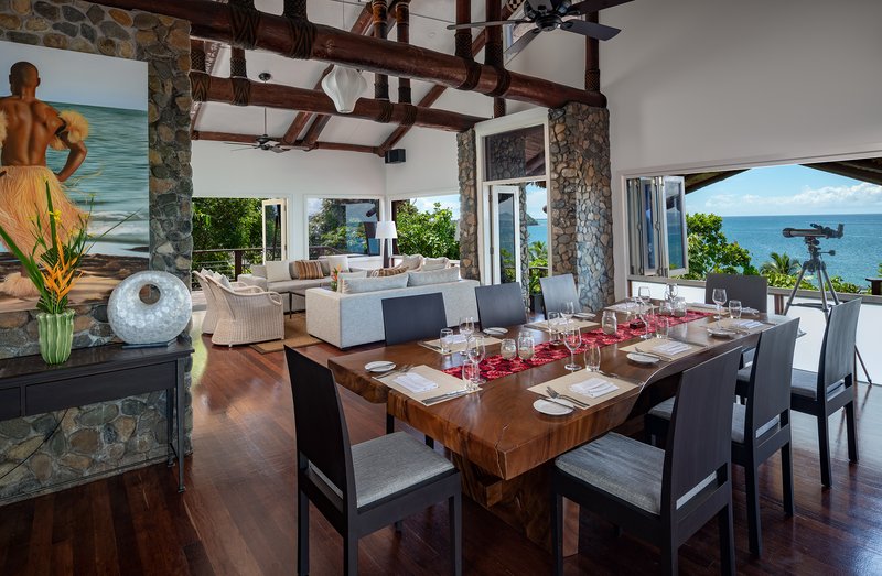 Nanuku Resort Bedroom Hilltop Residence Dining And Lounge Area