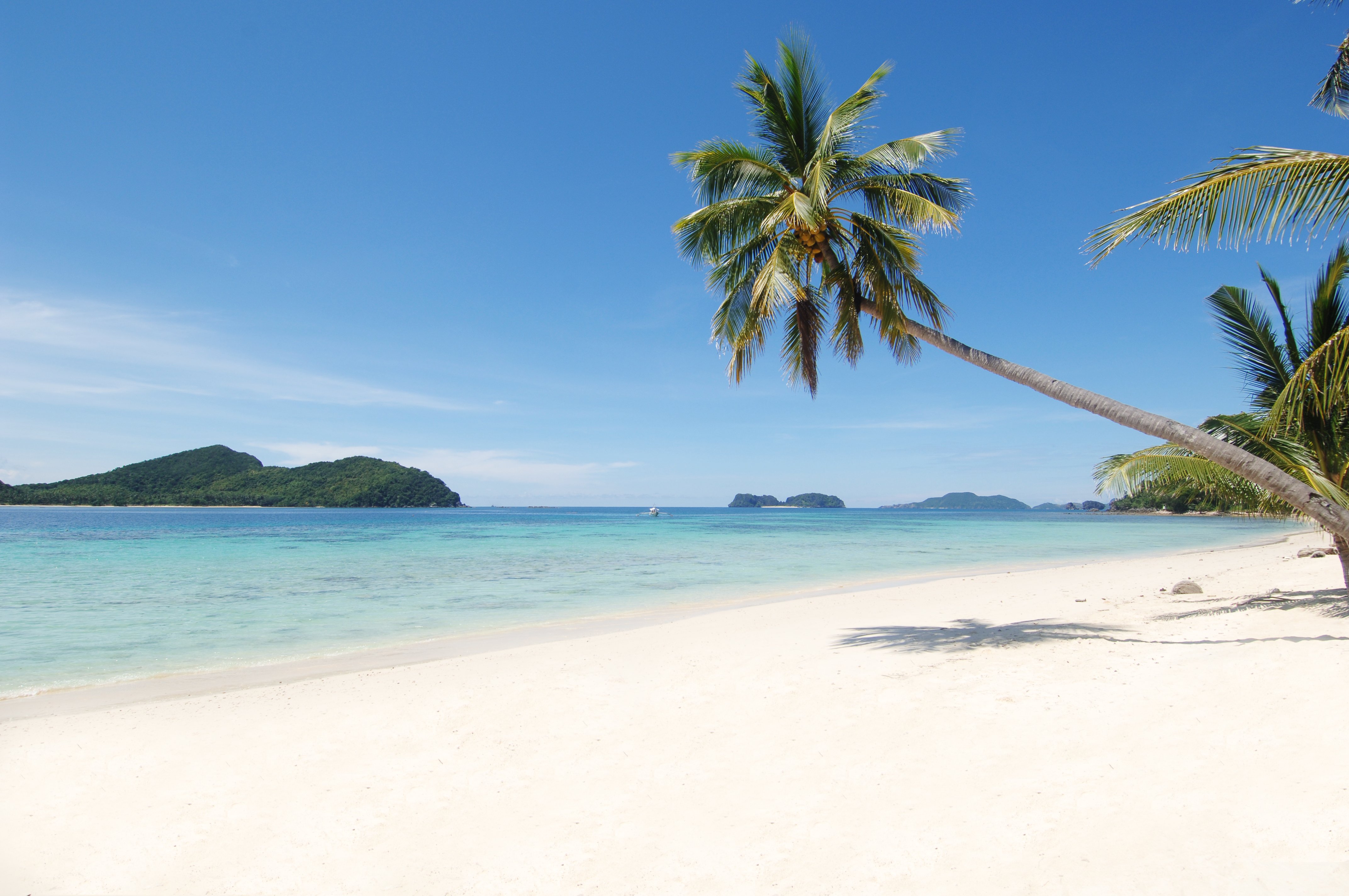 750-meter stretch of white sand beach