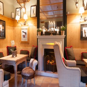 Hotel Bar with Fireplace