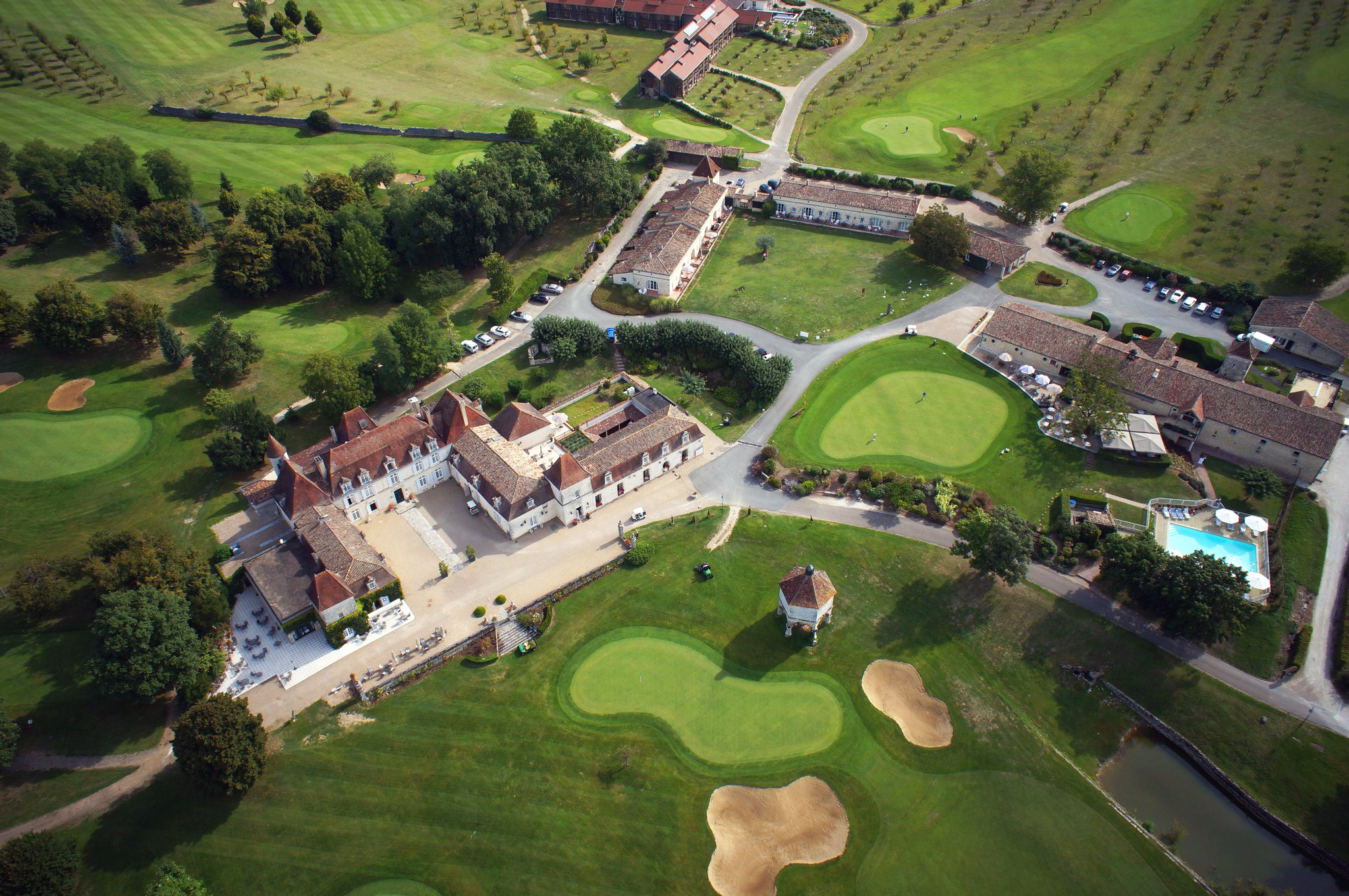 Aerial vue of Chateau des Vigiers