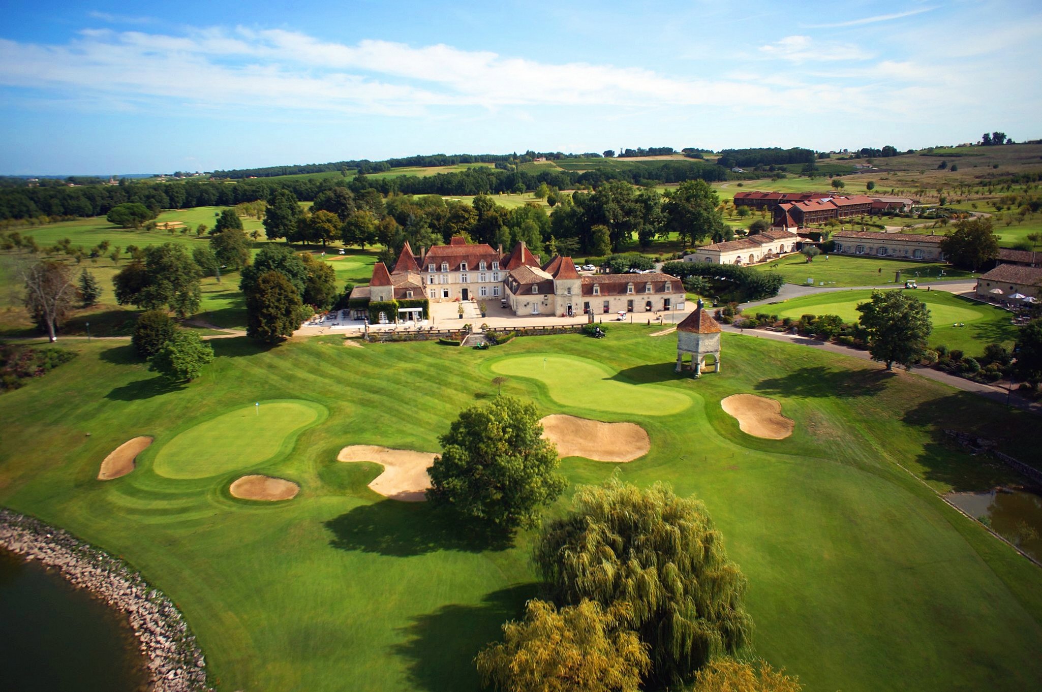 Aerial vue of Chateau des Vigiers