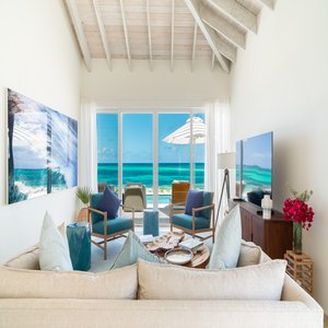 2 Bedroom Beachfront Villa Deluxe Living Area