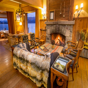 Relax and unwind in front of the fireplace