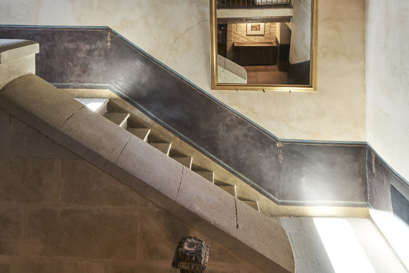 Stairs inside the main building