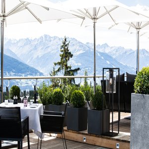 La Table terrace with panoramic views
