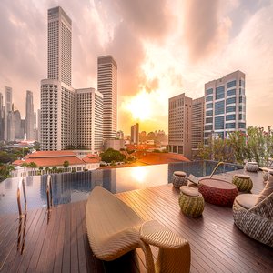 Rooftop Infinity Pool Sunset View