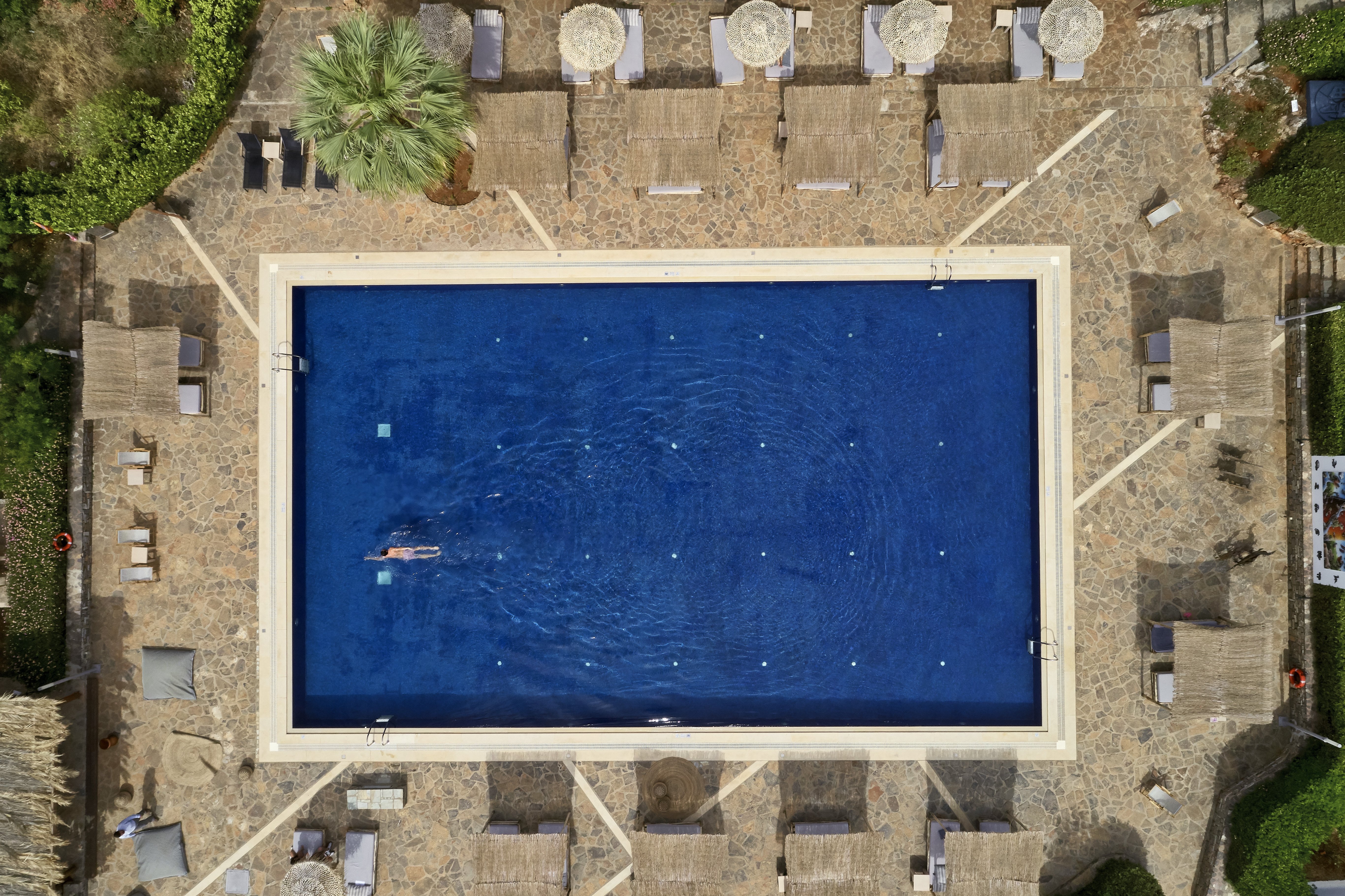 Aerial Minos Beach Main Pool