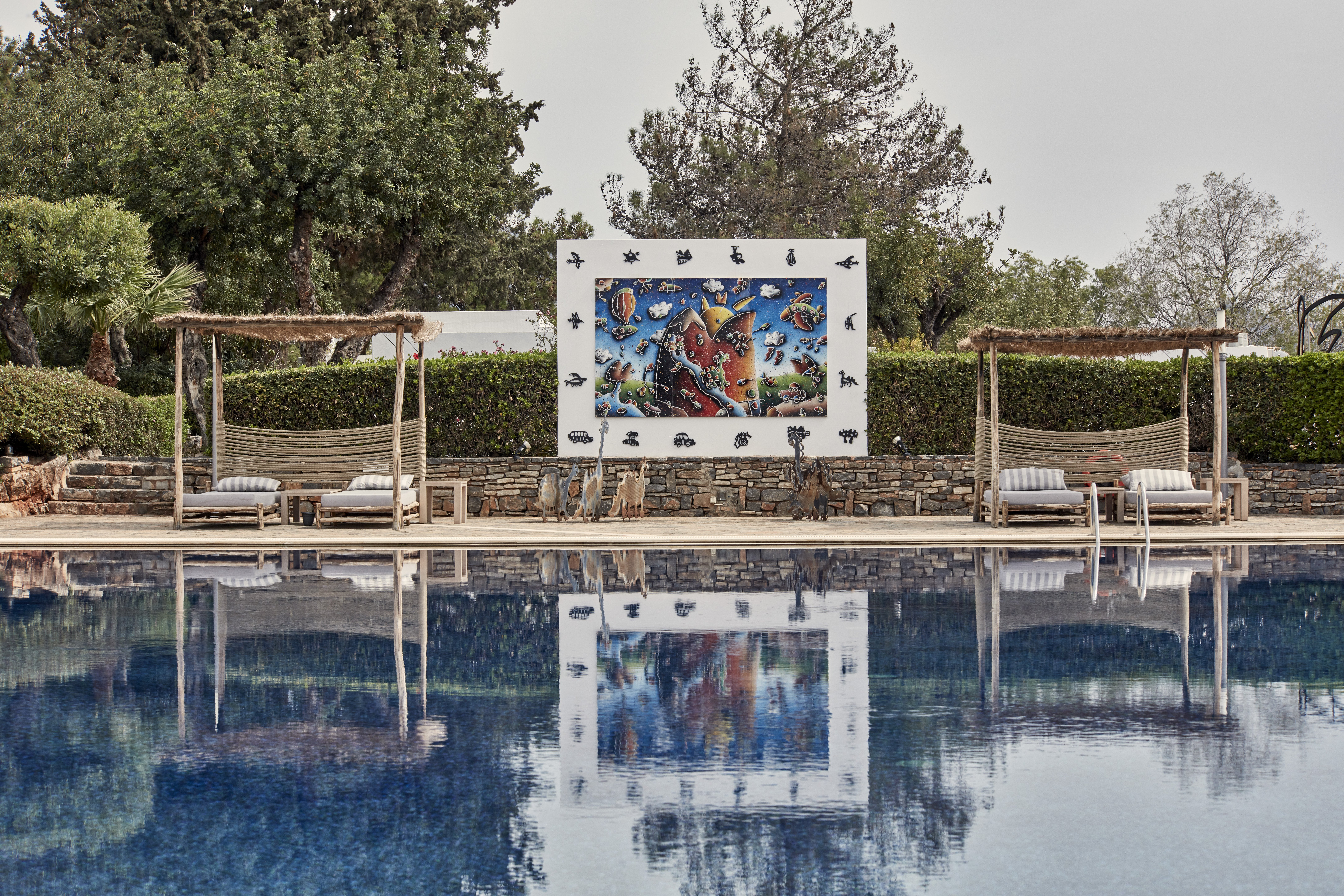 Pool With Artwork Minos Beach