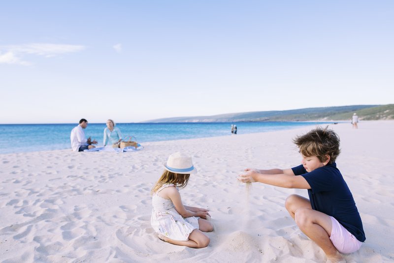Kids playing on Smiths Beach