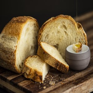 Bread with in house production of olive oil