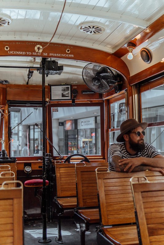 Onboard a Christchurch Tram