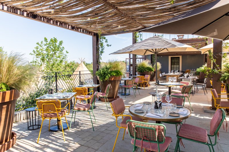 Terrace with Vineyard Views