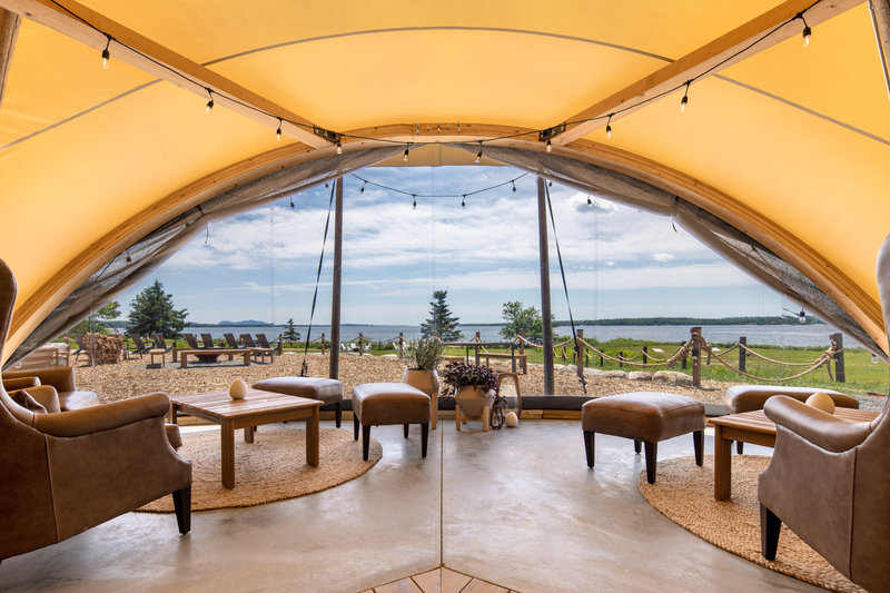 Main Lobby Tent Lounge - Views of Union Bay 
