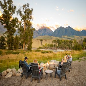 Outdoor Seating Area by the Yellowstone River
